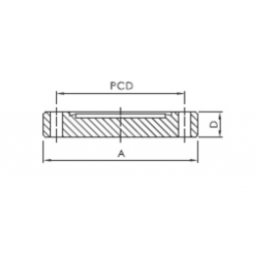 CF Blank Flange Non-Rotatable DN100 with Through Holes Stainless Steel 304