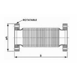 CF Flexible Bellow DN40 Length 500 Stainless Steel 304/316L