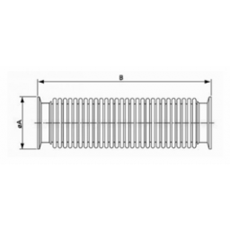 KF Flexible Bellow DN16 Length 250 Stainless Steel 304/316L