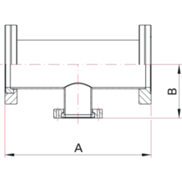 CF Tee Reducing DN40 to DN16 Stainless Steel 304