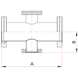 CF Cross Reducing 4-way DN35 to DN16 Stainless Steel 304