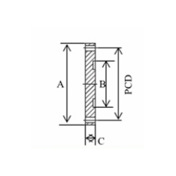 ISO-F Blank Flange DN63 with Through Holes Stainless Steel 304