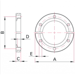 KF Bulkhead Clamp DN10 & DN16 Aluminium