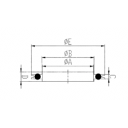 ISO-K Centering Ring DN160 SS304 with Outer Ring Alu & Viton/FKM O-Ring