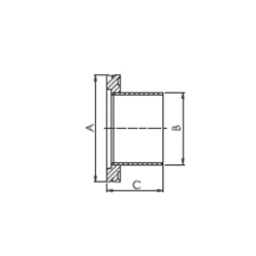 ISO-K Half Nipple DN160 Length 100 Tube OD 159 Stainless Steel 304