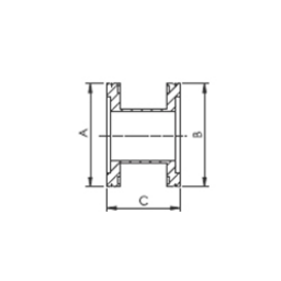 ISO-K Full Nipple DN160 Stainless Steel 304