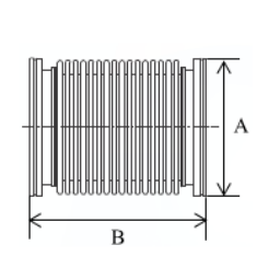 ISO-K Compressible Bellow DN80 Length 200 Stainless Steel 304/316L