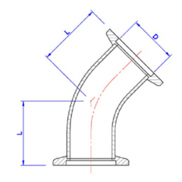 KF Elbow 45 degr DN16 Stainless Steel 304