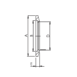 KF Bored Weld Flange DN10 Stainless Steel 304