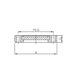 CF Blank Flange Rotatable DN50 with Through Holes Stainless Steel 304