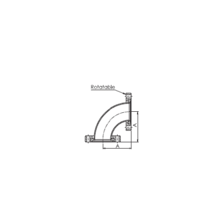 Cf Elbow 90° Radius Rotatable Stainless Steel 304 