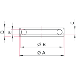 KF Outer Ring DN25 with Viton/FKM O-ring Aluminium