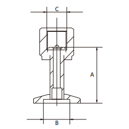 KF VCR Adaptor Female DN16 NPT 1/4" Stainless Steel 304