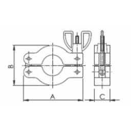 KF Swing Clamp DN10 & DN16 Aluminium