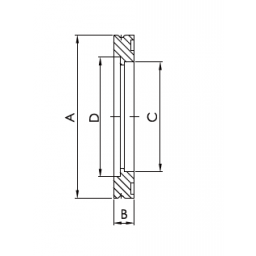 ISO-K Bored Weld Flange DN200 Stainless Steel 304