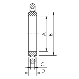 ISO-K Centering Ring DN63 with Viton/FKM O-Ring Stainless Steel 304