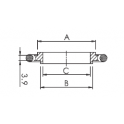 KF Reducing Centering Ring DN10 to DN16 with Viton/FKM O-Ring Stainless Steel 304