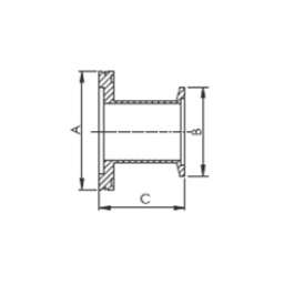 Adaptor DN63 ISO-K to DN40-KF Stainless Steel 304