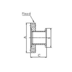 Adaptor DN100-CF to DN50-KF Stainless Steel 304