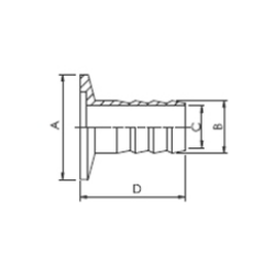 KF Hose Nipple DN25 OD 10 Stainless Steel 304