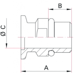 KF Screw-in Flange DN10 Thread G3/8" Stainless Steel 304