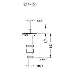 Coaxial feedthrough BNC DN 16 ISO-KF