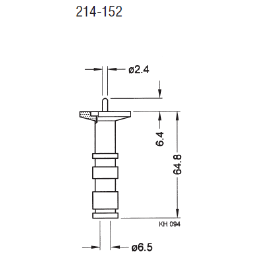 Coaxial feedthrough MHV DN 16 ISO-KF