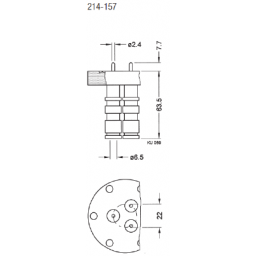 Coaxial feedthrough MHV DN 40 CF-F