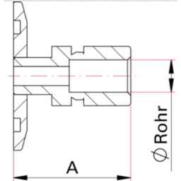 KF Swagelok Adaptor DN16 Dia 1/4" Stainless Steel 304