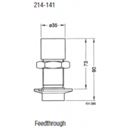 High current feedthrough DN 40 ISO-KF