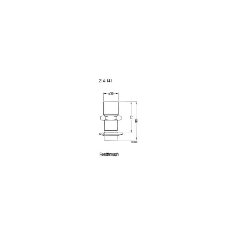 High current feedthrough DN 40 ISO-KF