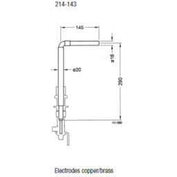 Angle electrode