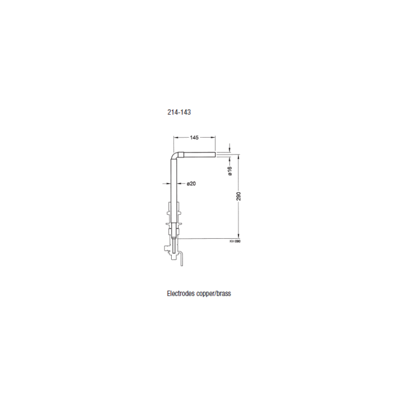 Angle electrode