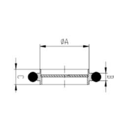 KF Meshed Centering Ring DN25 with Viton/FKM O-Ring Stainless Steel 304